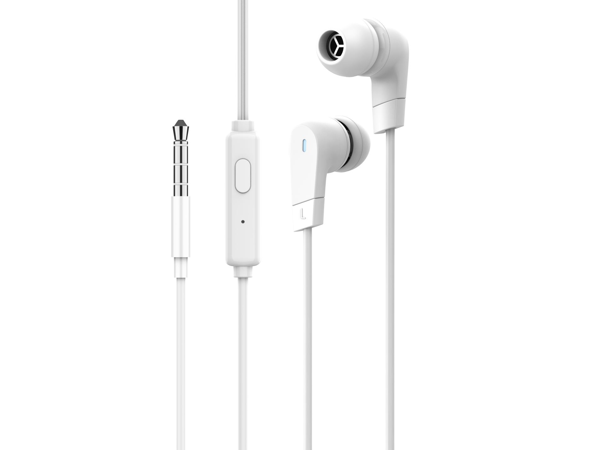Auricolare con cavo 3.5Mm bianco, compatibile per la compressa, Ipad, Ipod, Huawei, Samsung Etc