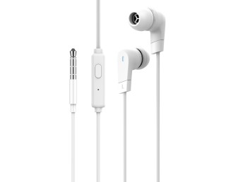 Ecouteurs avec Cable 3.5Mm Blanc,Compatible avec Tablette,Ipad,Ipod,Huawei,Samsung Etc