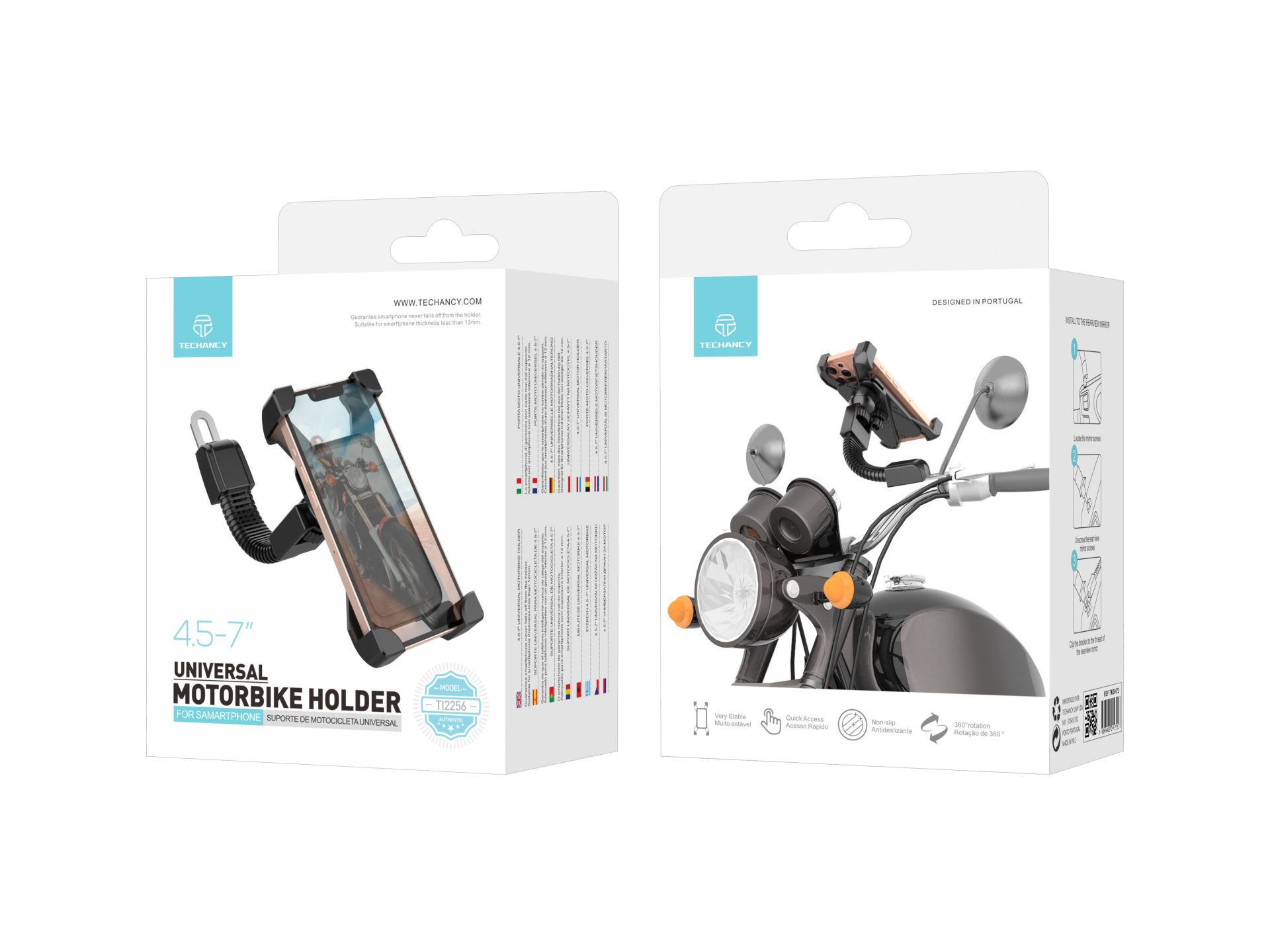 Porta telefono universale per Moto Nero Porta telefono universale per Moto Nero