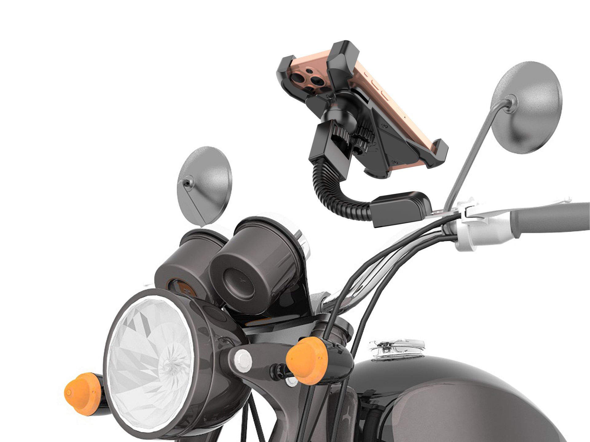 Porta telefono universale per Moto Nero Porta telefono universale per Moto Nero