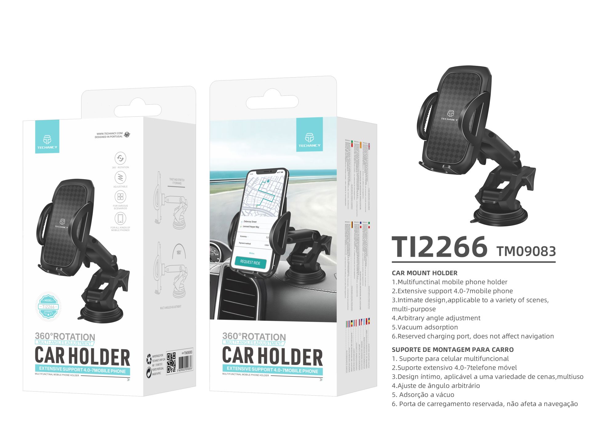 Suporte De Telemovel Carro Universal Preto Suporte De Telemovel Carro Universal Preto