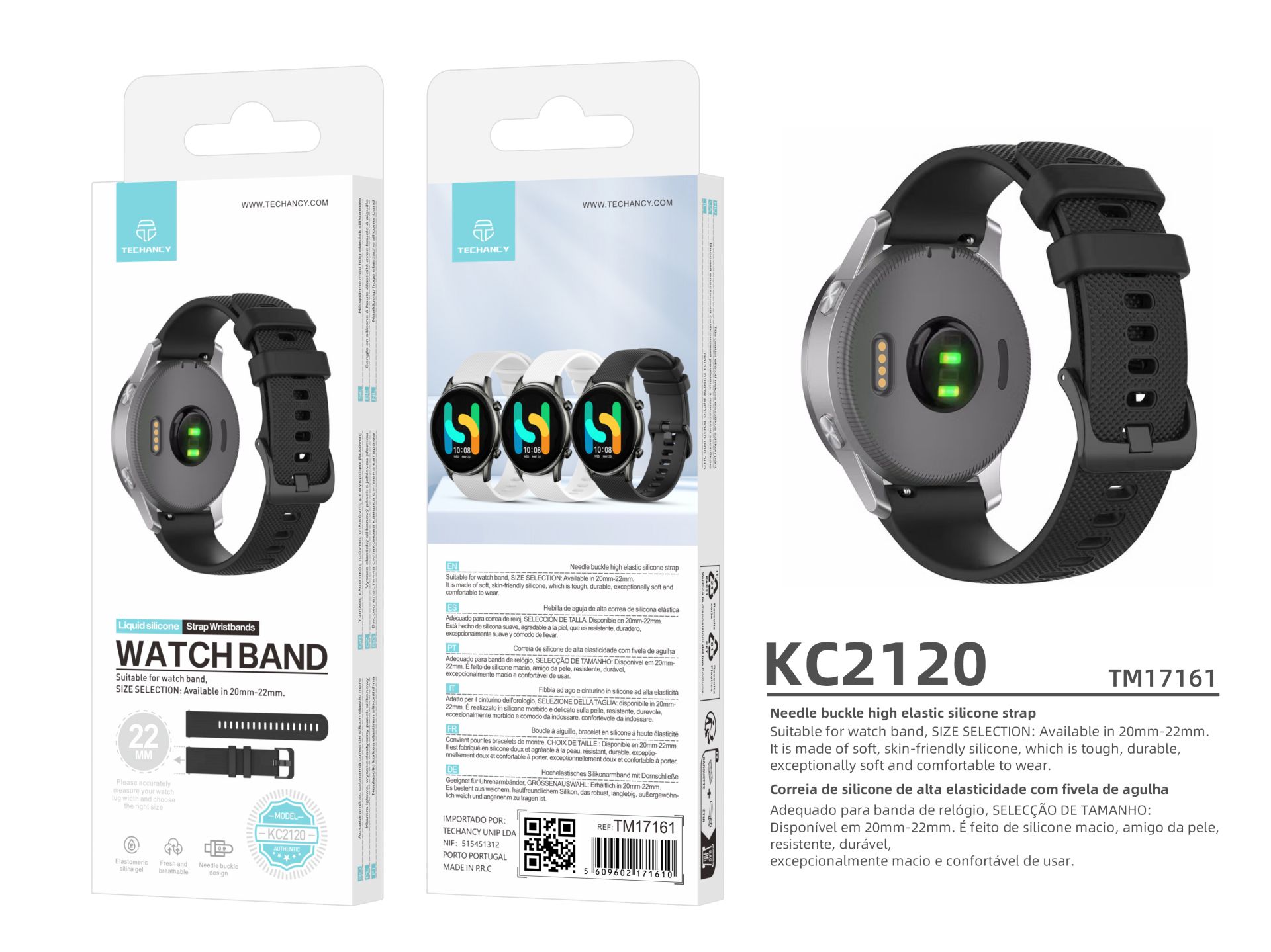 Strap 22mm Smart Watch - Waterproof Silicone Smart Watch Strap, Replacement Strap Compatible With Sa Strap 22mm Smart Watch - Waterproof Silicone Smart Watch Strap, Replacement Strap Compatible With Sa