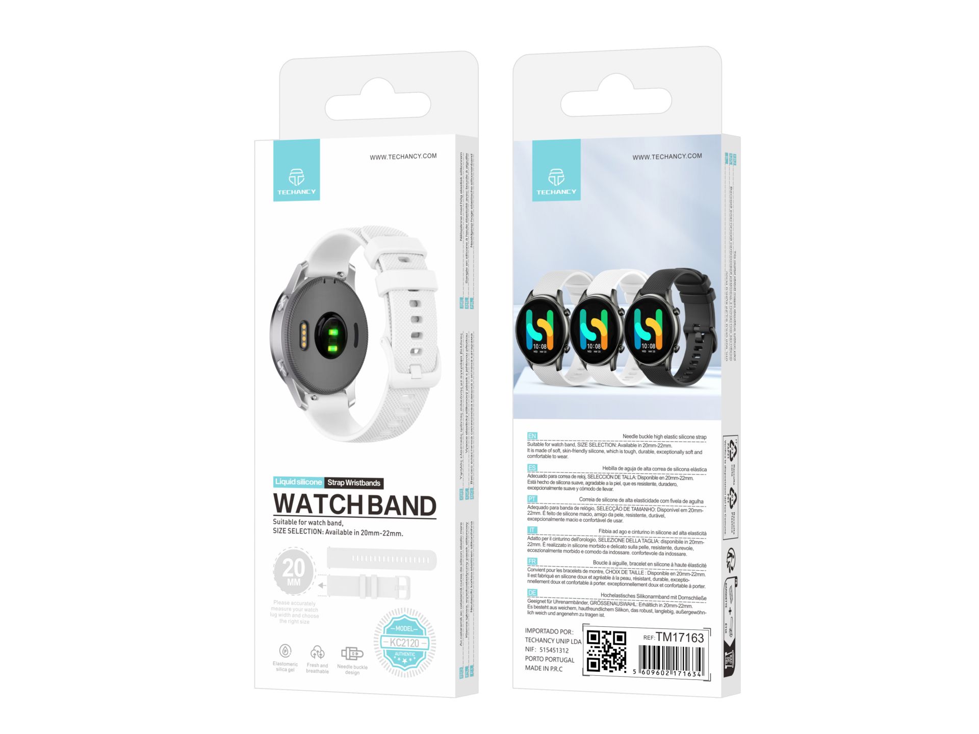 Correia 20 Mm Relogio Inteligente -Silicone Impermeavel Correia, Substituicao Bracelete Compativel C Correia 20 Mm Relogio Inteligente -Silicone Impermeavel Correia, Substituicao Bracelete Compativel C
