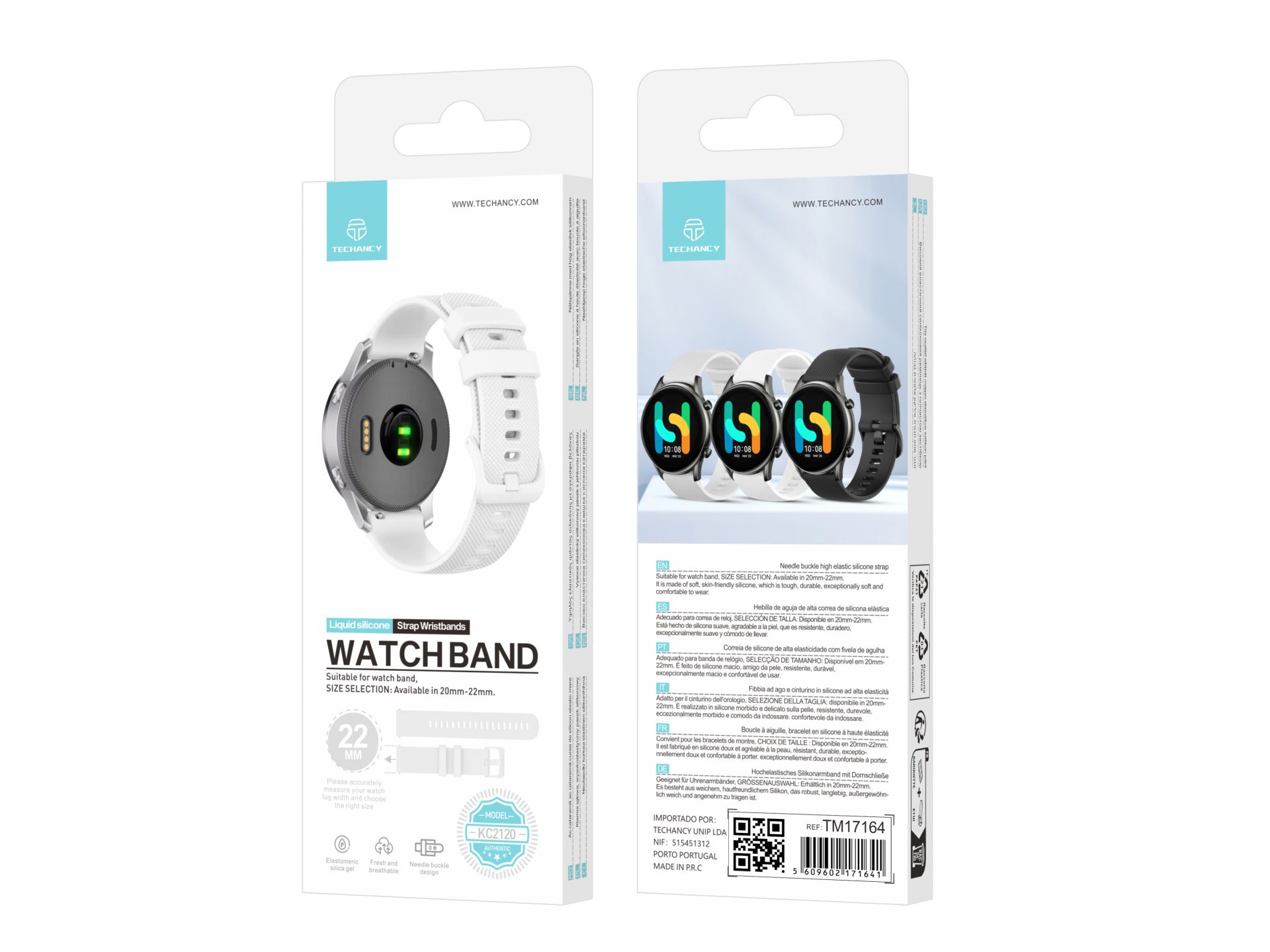 Bracelet 22mm Smart Watch - bracelet étanche en silicone pour montre intelligente, bracelet de rempl Bracelet 22mm Smart Watch - bracelet étanche en silicone pour montre intelligente, bracelet de rempl
