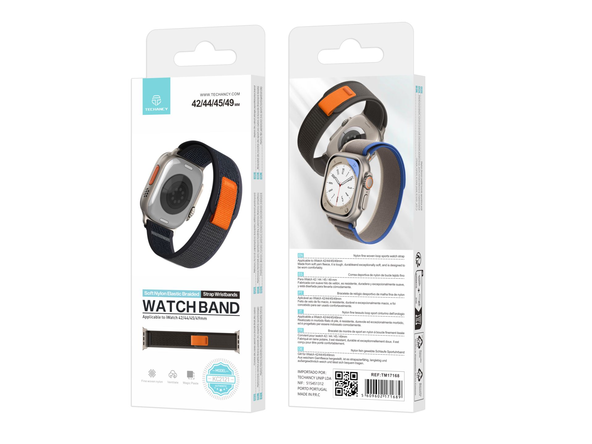 Sportarmband Kompatibel mit Apple Watch 42 Mm, 44 Mm, 45 Mm, 49 Mm, Nylon und Klettverschluss, verst Sportarmband Kompatibel mit Apple Watch 42 Mm, 44 Mm, 45 Mm, 49 Mm, Nylon und Klettverschluss, verst