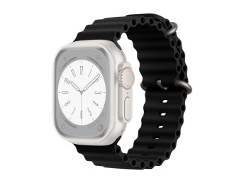 Bracelet silicone en acier inoxydable compatible avec les bracelets Apple Watch 42 Mm 44 Mm 45 Mm 49