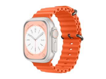 Stainless Steel Silicone Strap Compatible With Apple Watch Strap 42 Mm 44 Mm 45 Mm 49 Mm , Metal Rep