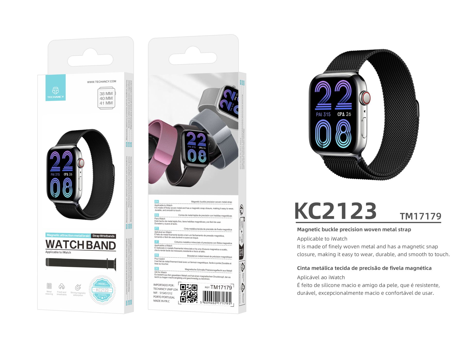 Bracelet magnétique en acier inoxydable compatible avec le bracelet de l'Apple Watch 38 Mm 40 Mm 41 Bracelet magnétique en acier inoxydable compatible avec le bracelet de l'Apple Watch 38 Mm 40 Mm 41