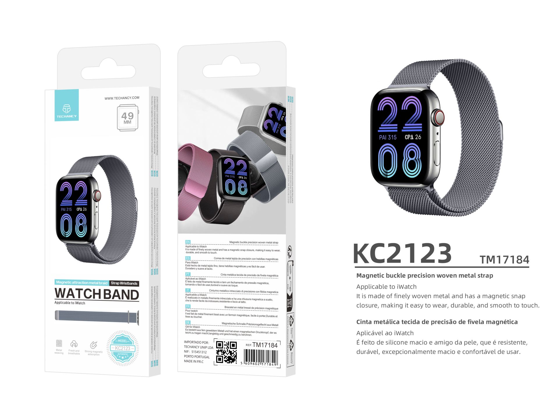 Bracelet magnétique en acier inoxydable compatible avec les bracelets Apple Watch 49 Mm, bracelets d Bracelet magnétique en acier inoxydable compatible avec les bracelets Apple Watch 49 Mm, bracelets d