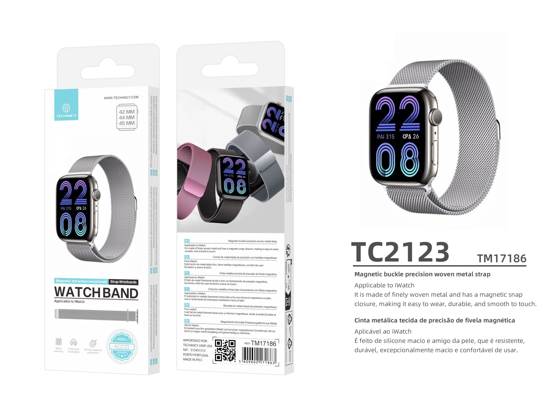 Bracelet magnétique en acier inoxydable compatible avec le bracelet Apple Watch 42 Mm 44 Mm 45 Mm, b Bracelet magnétique en acier inoxydable compatible avec le bracelet Apple Watch 42 Mm 44 Mm 45 Mm, b