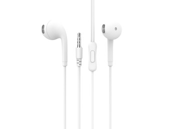 Macaron 3.5Mm Wire Control Headphones 1.2M White