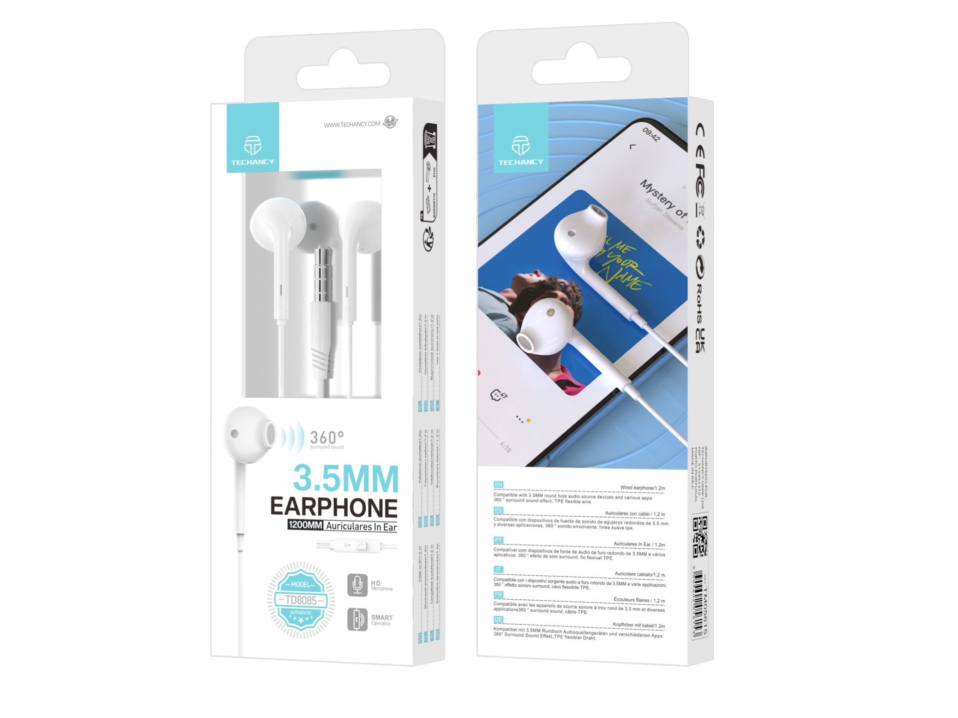 Cuffie In-Ear con cavo e microfono, auricolare con jack, caschi di musica con bassi potenti, per Iph