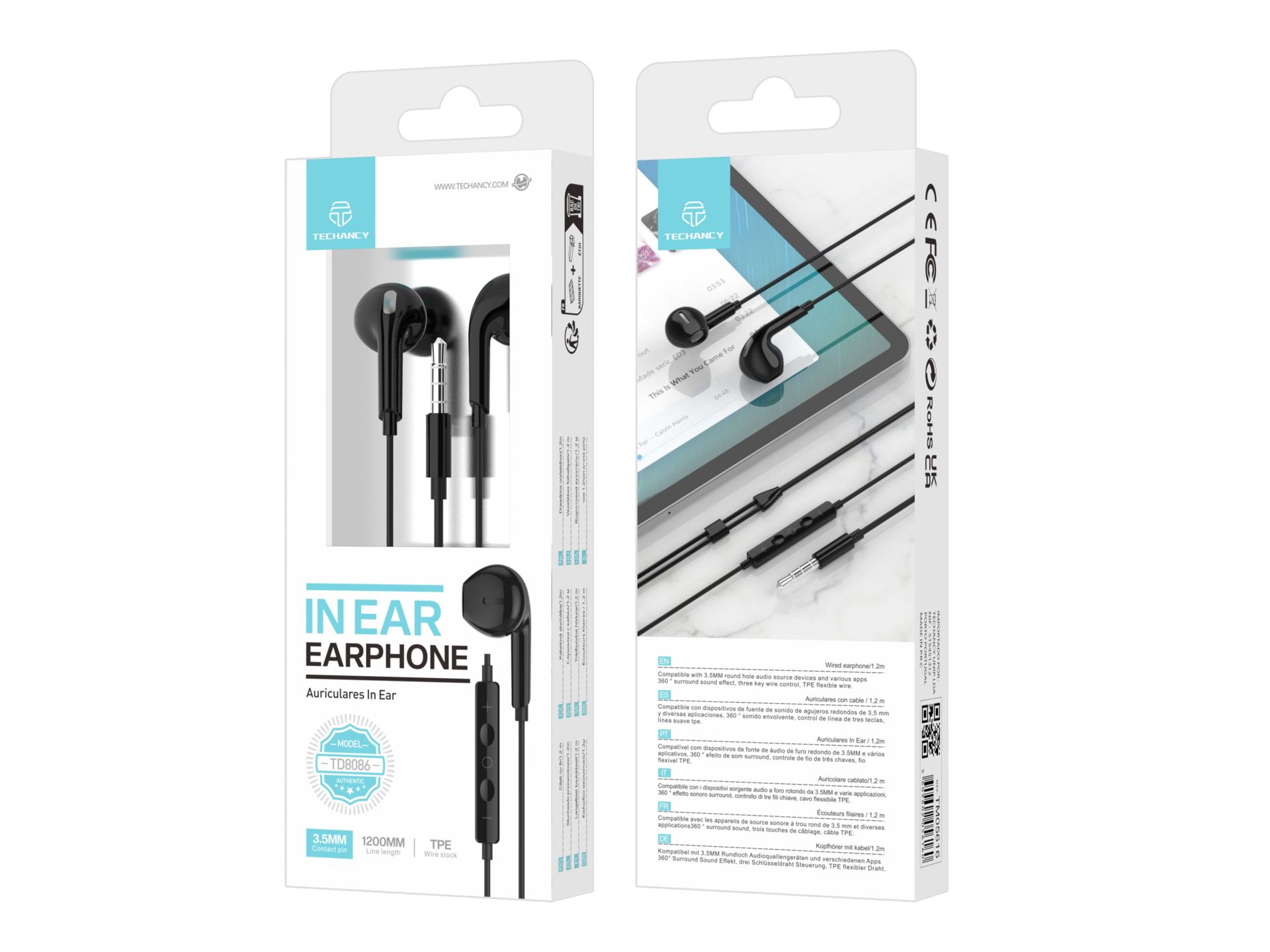 In-Ear-Kopfhörer mit Kabel und Mikrofon, Ohrhörer mit Klinke, Musikhelme mit kräftigem Bass, für Iph In-Ear-Kopfhörer mit Kabel und Mikrofon, Ohrhörer mit Klinke, Musikhelme mit kräftigem Bass, für Iph