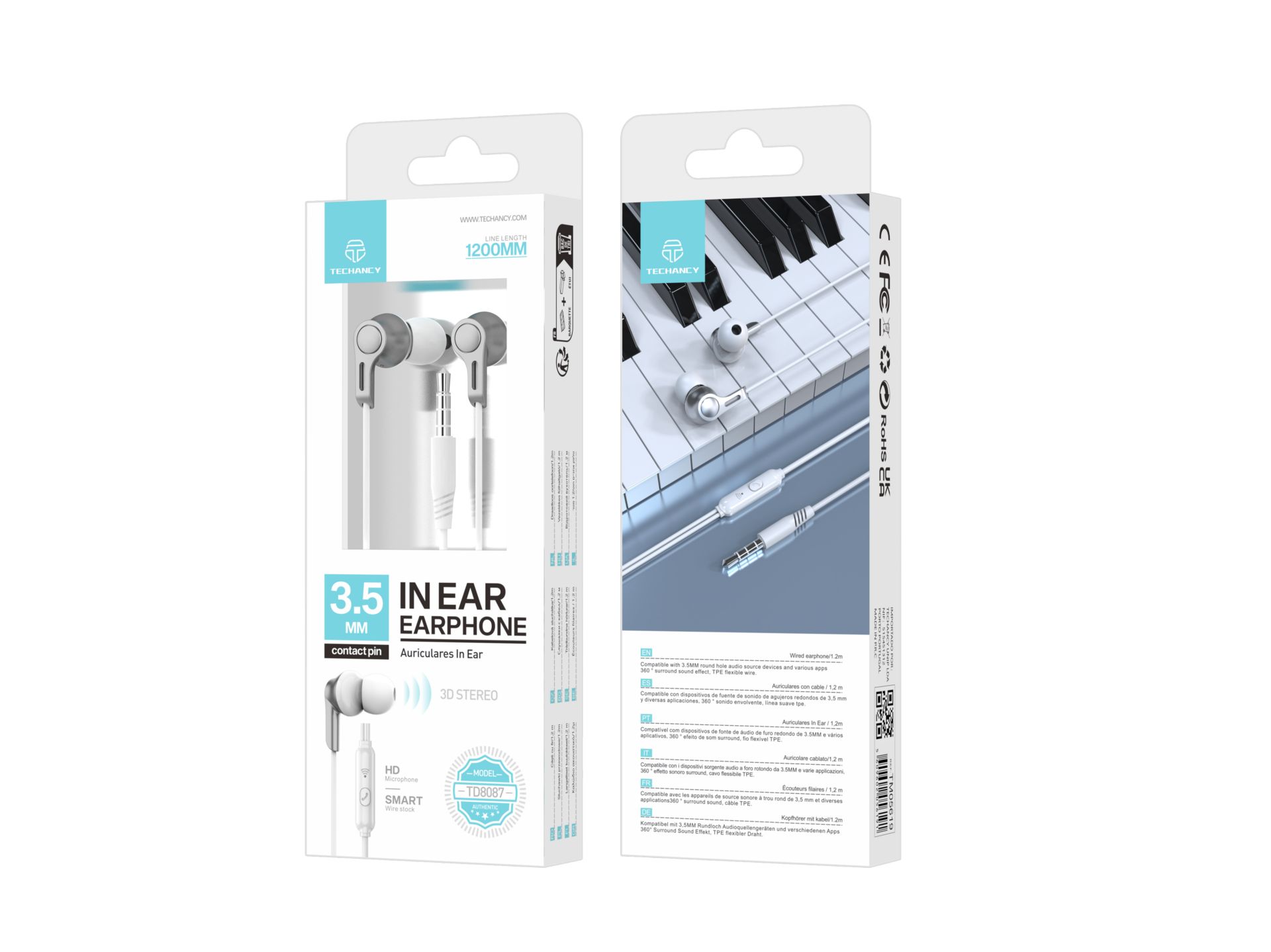 Cuffie In-Ear con cavo e microfono, auricolari con jack, caschi di musica con bassi potenti, per Iph Cuffie In-Ear con cavo e microfono, auricolari con jack, caschi di musica con bassi potenti, per Iph