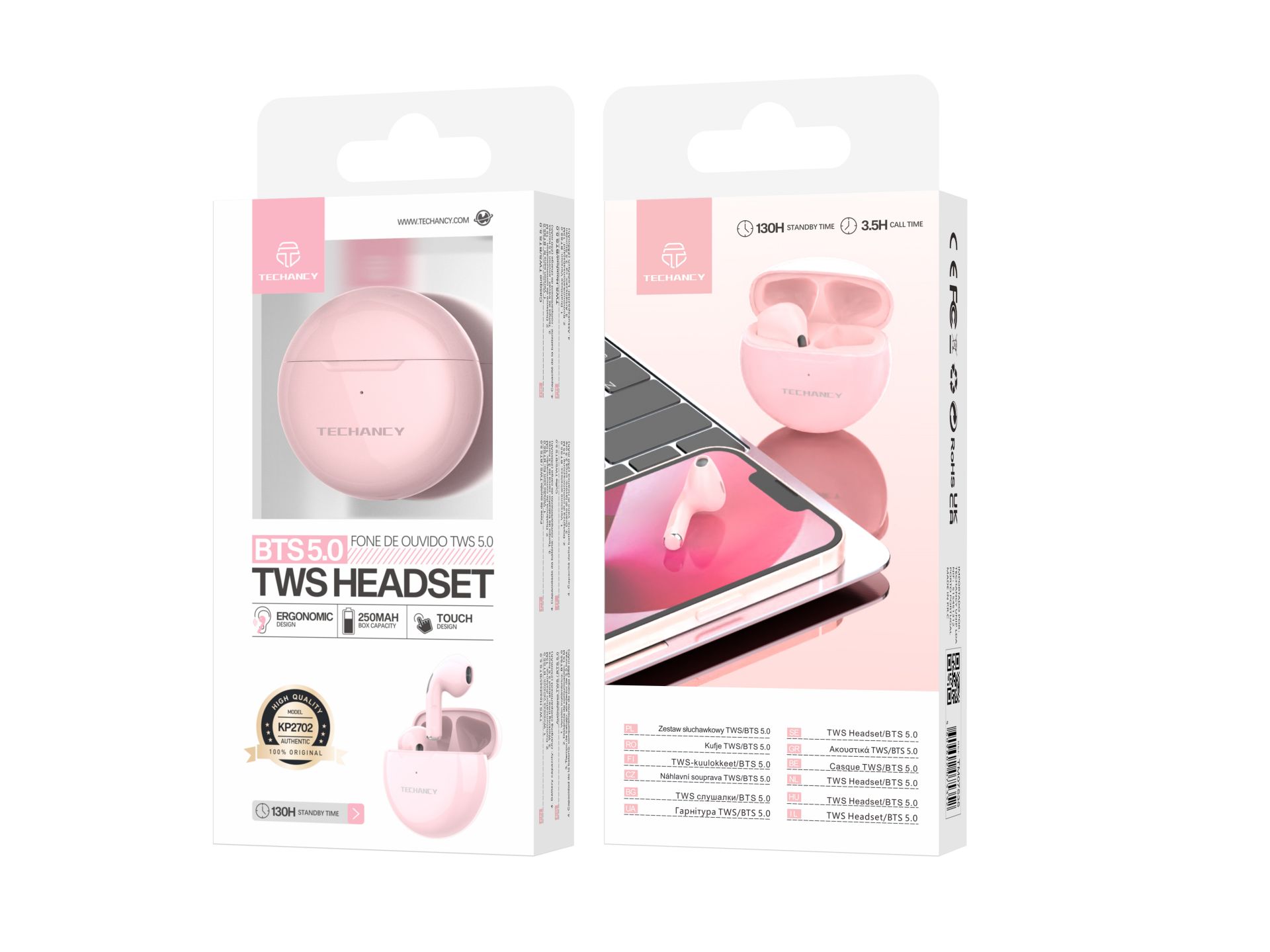 Auriculares Tws Rosa