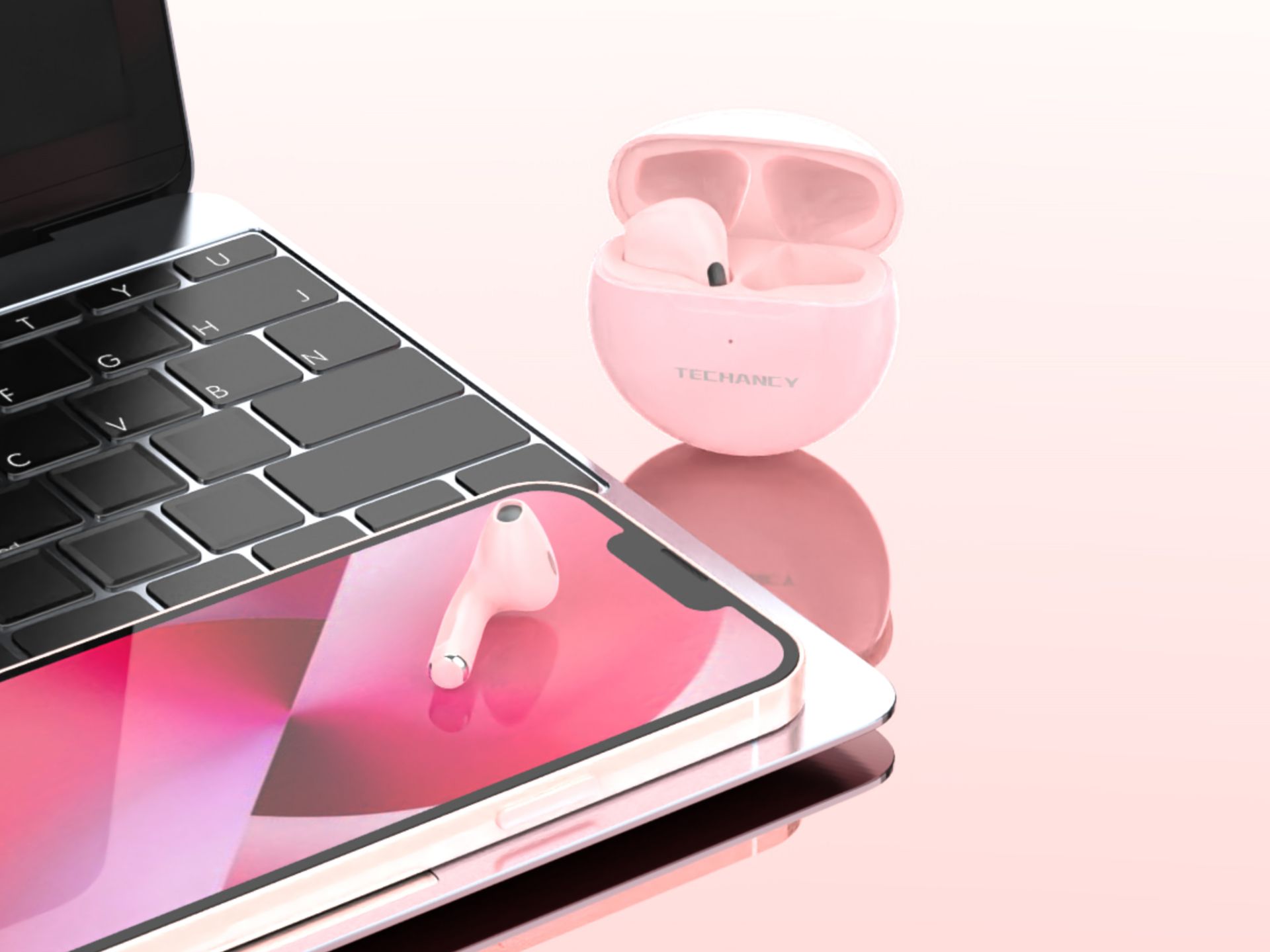 Auriculares Tws Rosa