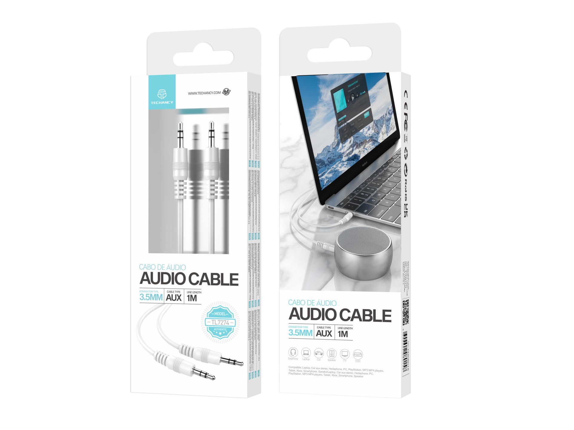 Audio Cable Pvc Od3.0 1M White