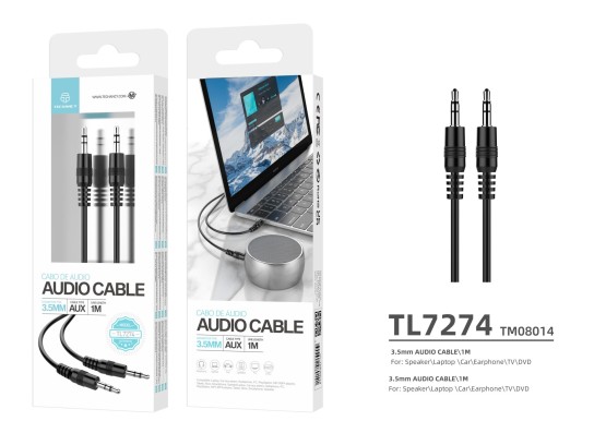 Audio Cable Pvc Od3.0 1M Black Audio Cable Pvc Od3.0 1M Black