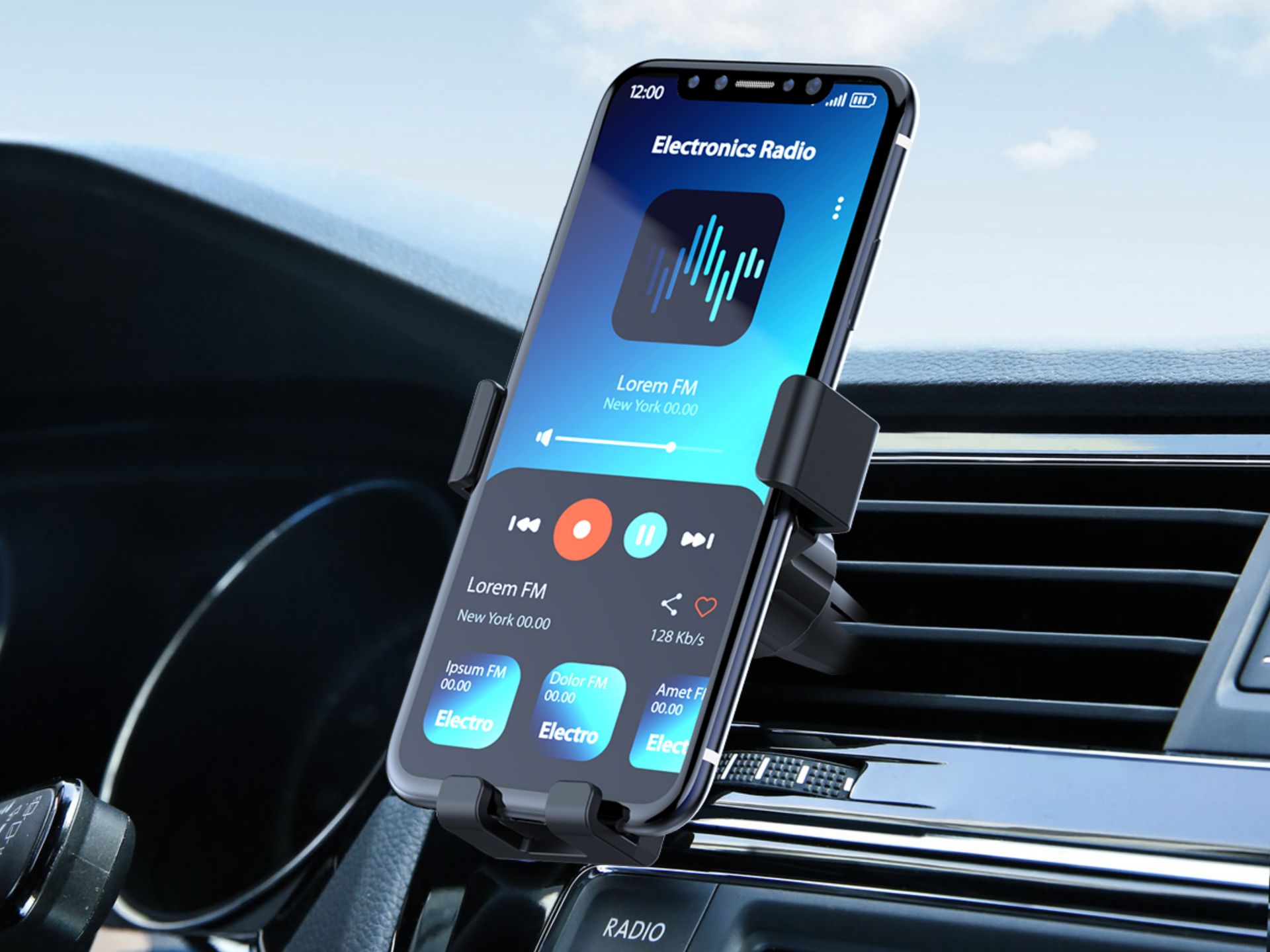 Car Holder For Mobile Phone Black Car Holder For Mobile Phone Black
