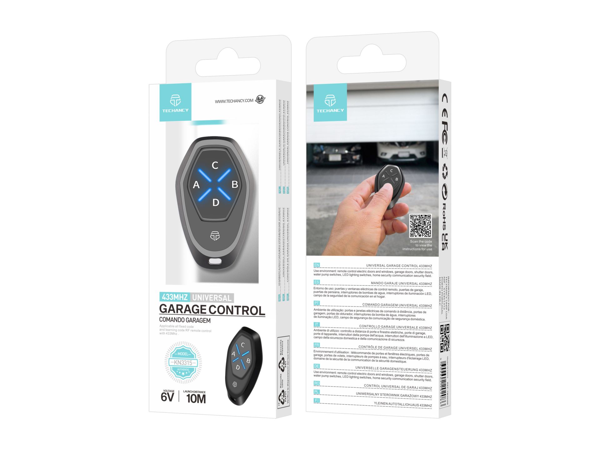 Comando De Garagem Universal Compativel Com Frequencias De 433 Mhz Comando De Garagem Universal Compativel Com Frequencias De 433 Mhz