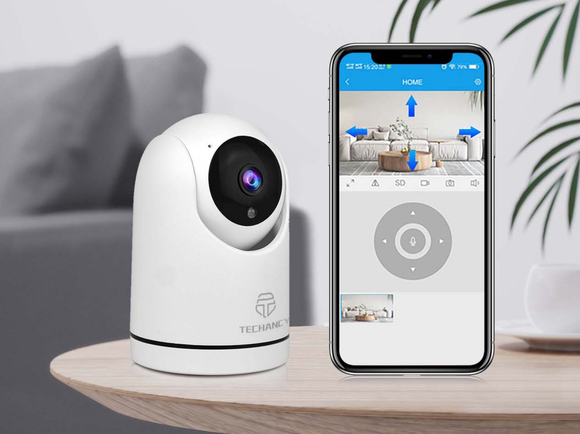 Camara De Vigilancia Wi-Fi Interior De 360º, Camara De Vigilancia Bebe 1080P, Visao Noturna, Audio B Camara De Vigilancia Wi-Fi Interior De 360º, Camara De Vigilancia Bebe 1080P, Visao Noturna, Audio B