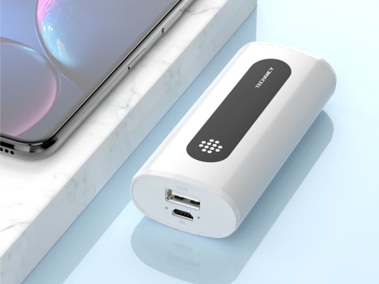 Mini Bateria Externa De Carregamento 1A 4000 Mah, Powerbank Para Smartphone Branco