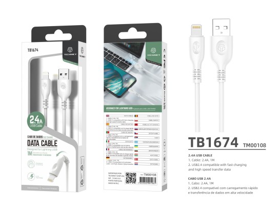 High Quality Ip Data Cable White 1M 2.4A High Quality Ip Data Cable White 1M 2.4A
