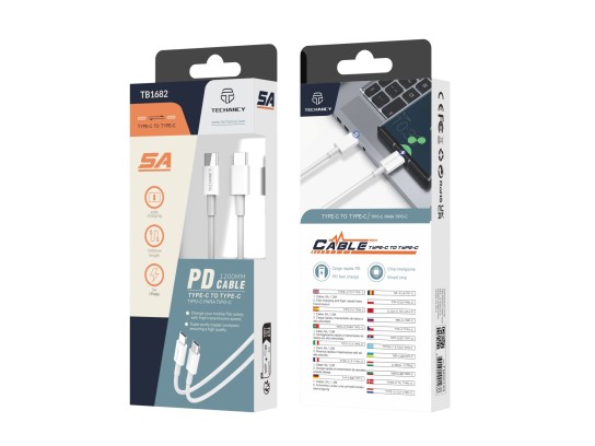 Typ-C zu Typ-C Datenkabel 1.2M18Wpd Weiß Typ-C zu Typ-C Datenkabel 1.2M18Wpd Weiß