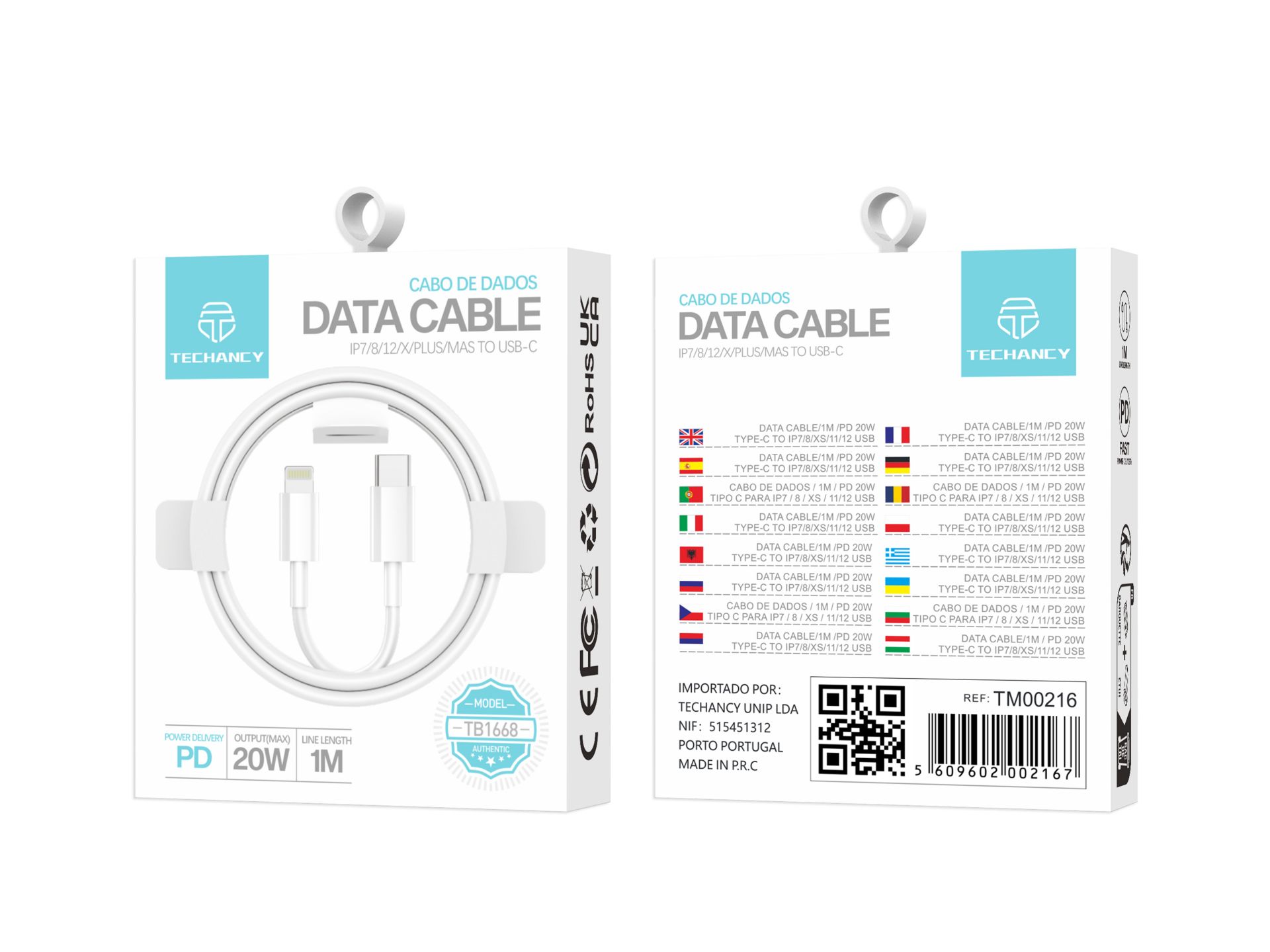 Datenkabel Typ-C zu Ip 20W 1M Weiß Datenkabel Typ-C zu Ip 20W 1M Weiß