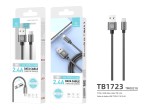 Datenkabel Typ-C 2.4A Aluminium 1M Grau