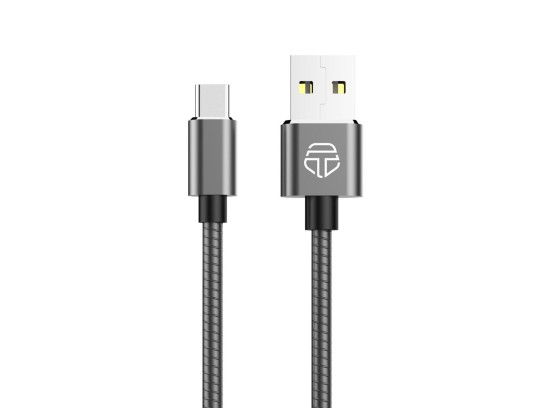 Datenkabel Typ-C 2.4A Aluminium 1M Grau