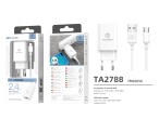 Charger With Cable For Type-C 2.4A 1Usb 1M White