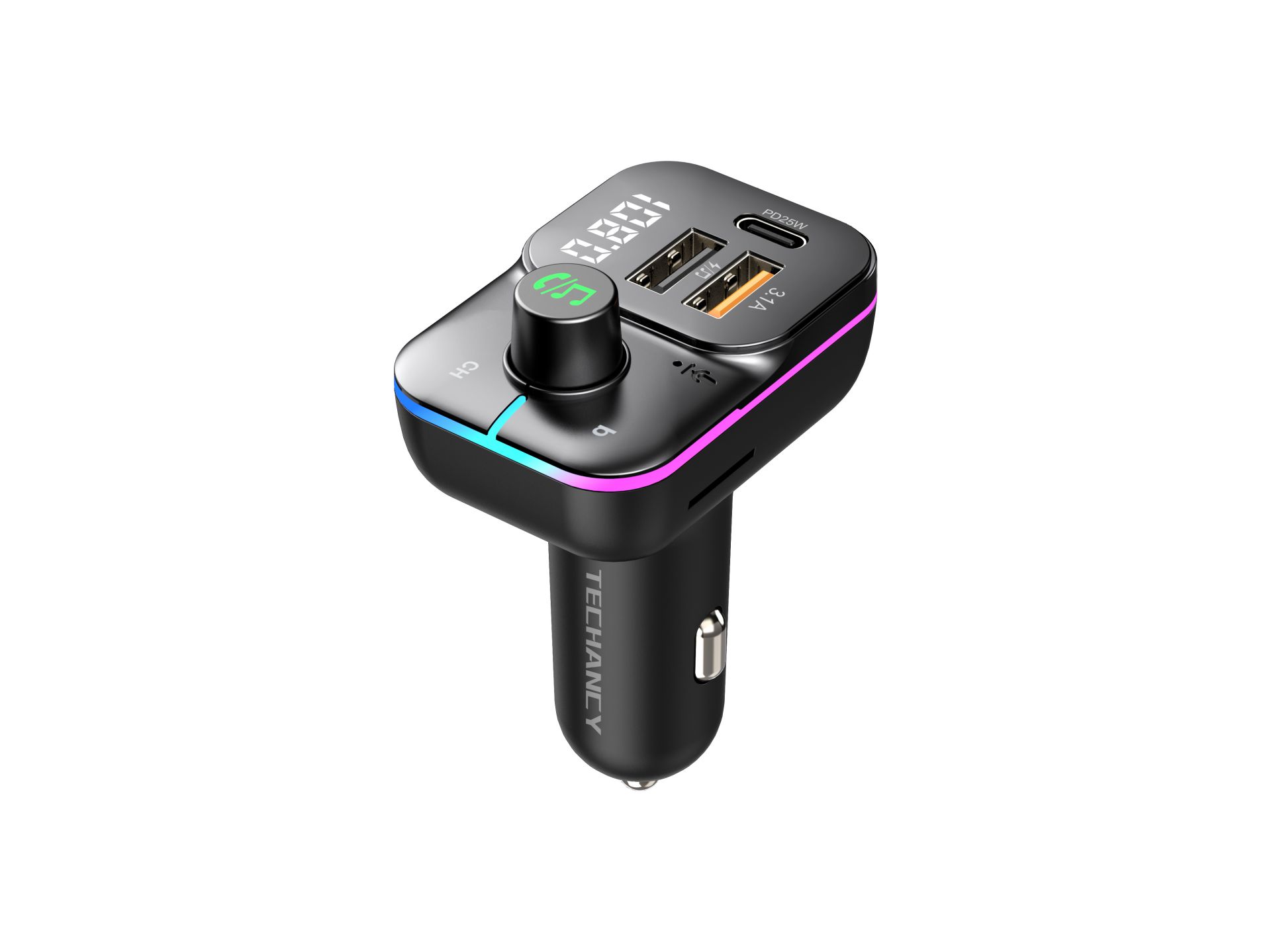 Transmissor Fm Bluetooth 5.0, Maos Livres Leitor Musica Carro, Deep Bass Som Hi-Fi, Adaptador De Rad Transmissor Fm Bluetooth 5.0, Maos Livres Leitor Musica Carro, Deep Bass Som Hi-Fi, Adaptador De Rad