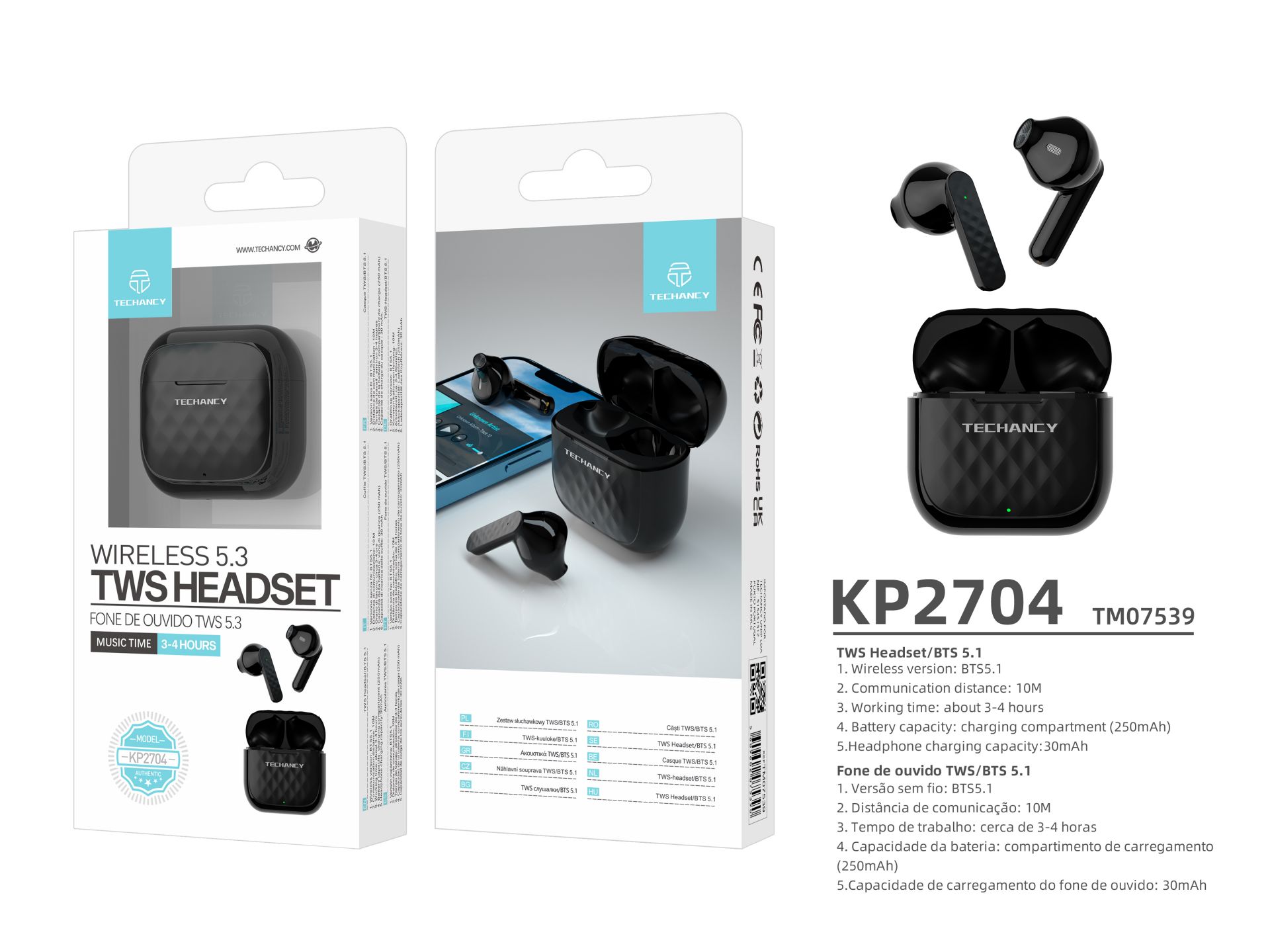 Gt25-Tws Wireless Earphones Black Gt25-Tws Wireless Earphones Black