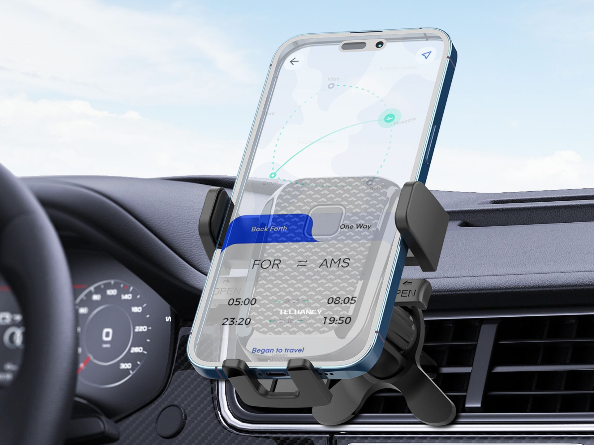 Supporto per auto mobile per la ventilazione dell'aria, accessorio di rotazione a 360° per auto mobi Supporto per auto mobile per la ventilazione dell'aria, accessorio di rotazione a 360° per auto mobi
