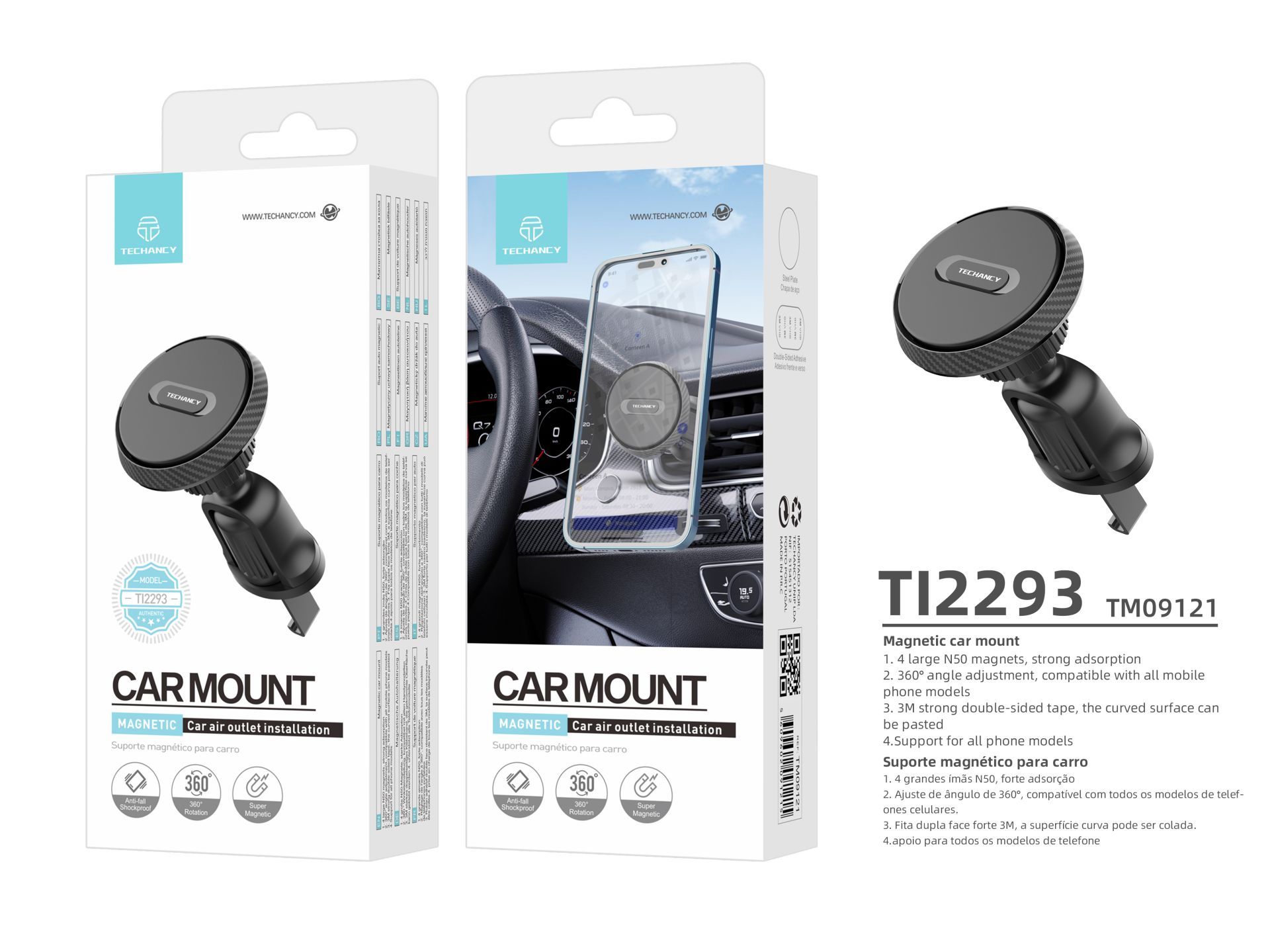 Handy Autohalterung, Ima Handy Autohalterung für Lüftungsgitter - 360° Drehung Magnetische Handy Aut Handy Autohalterung, Ima Handy Autohalterung für Lüftungsgitter - 360° Drehung Magnetische Handy Aut