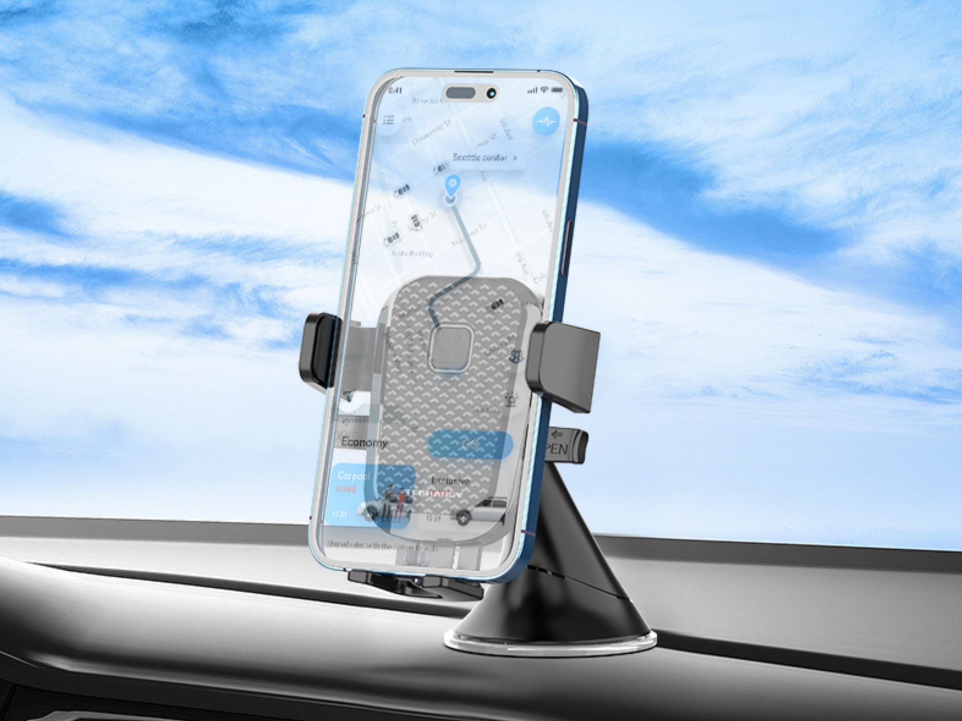 Supporto per auto mobile, supporto universale per parabrezza dell'auto mobile con forte ventosa e br Supporto per auto mobile, supporto universale per parabrezza dell'auto mobile con forte ventosa e br