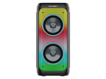 Altoparlanti stereo Bluetooth 5.0, altoparlante portatile senza fili, luci colorate, batteria da 200