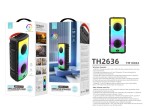Bluetooth 5.0 Stereo Speakers, Portable Wireless Speaker, Colourful Lights, 2000 Mah Battery, Outdoo