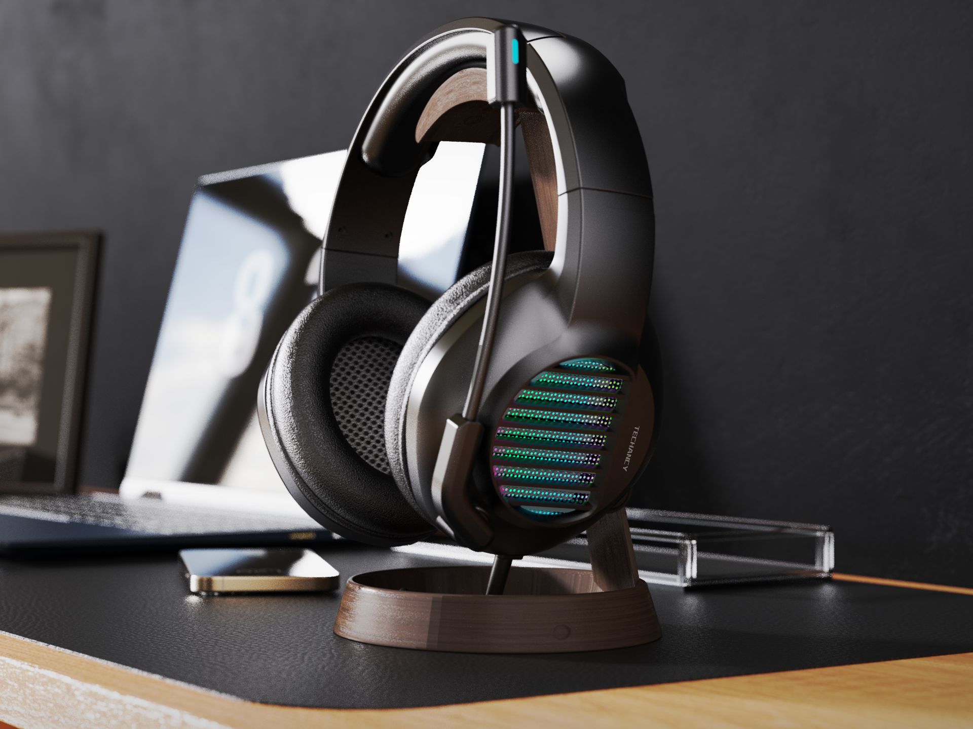 Casque de jeu stéréo avec éclairage Rgb compatible avec le PC, entrée Usb, couleur noire Casque de jeu stéréo avec éclairage Rgb compatible avec le PC, entrée Usb, couleur noire