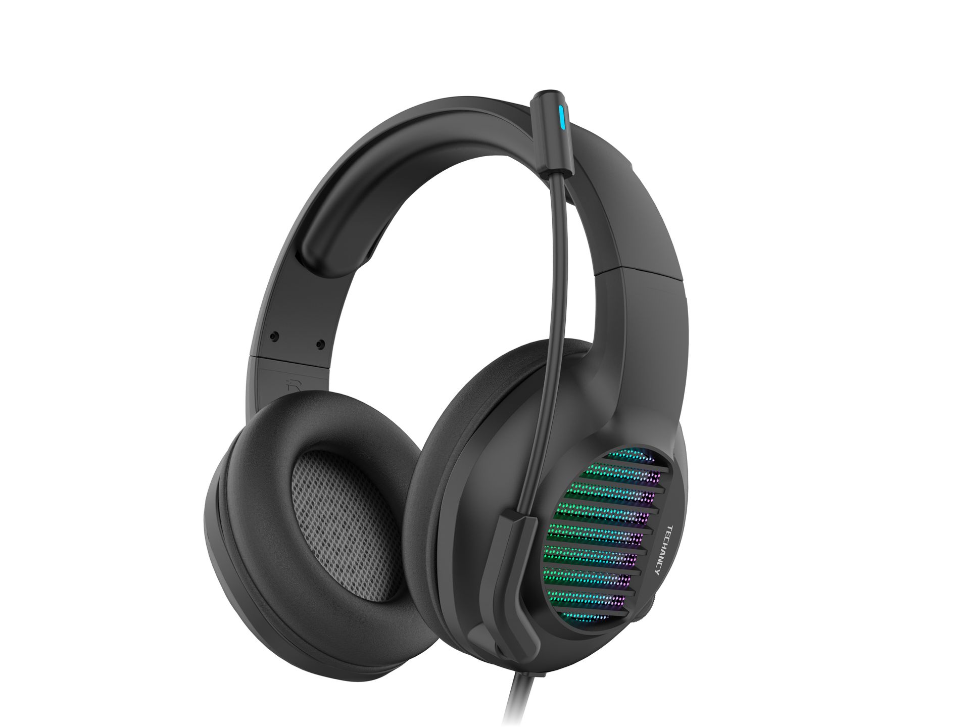 Casque de jeu stéréo avec éclairage Rgb compatible avec le PC, entrée Usb, couleur noire Casque de jeu stéréo avec éclairage Rgb compatible avec le PC, entrée Usb, couleur noire