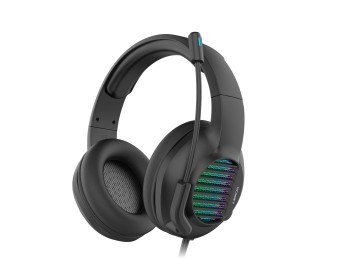 Stereo Gaming Headset With Pc-Compatible Rgb Lighting, Usb Input, Black Colour