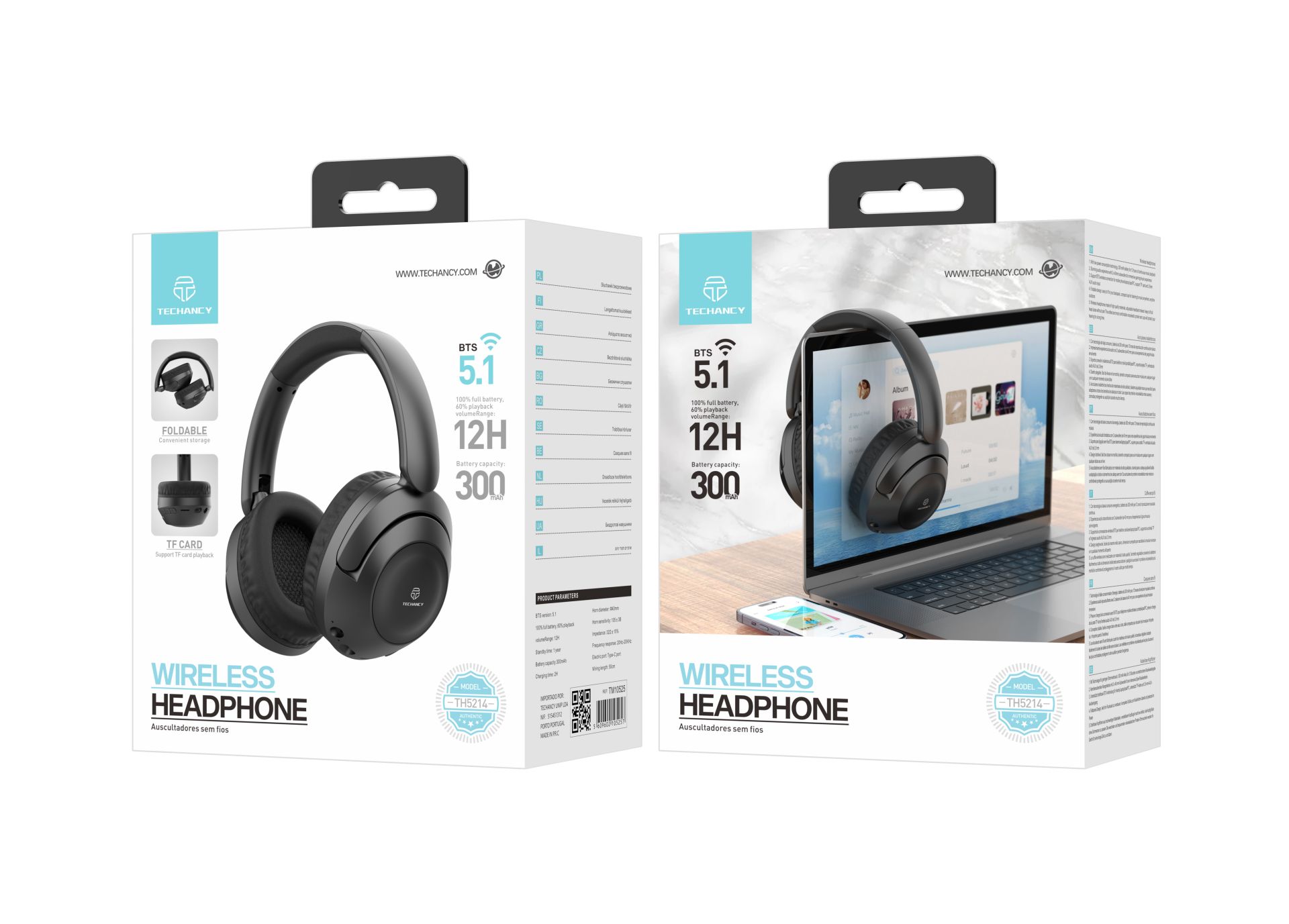 Y525 On-Ear Wireless Headphones With Bluetooth Technology, Lightweight, Comfortable Black