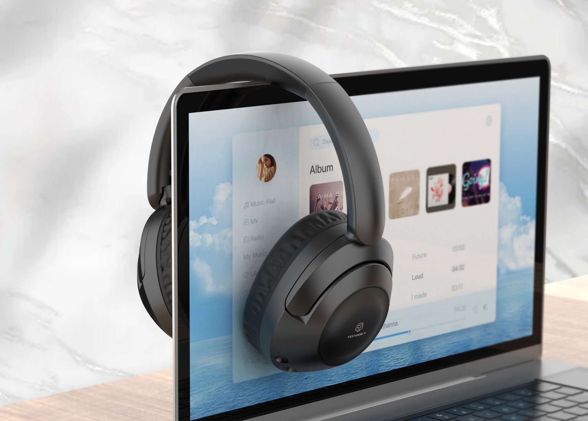 Y525 On-Ear Wireless Headphones With Bluetooth Technology, Lightweight, Comfortable Black