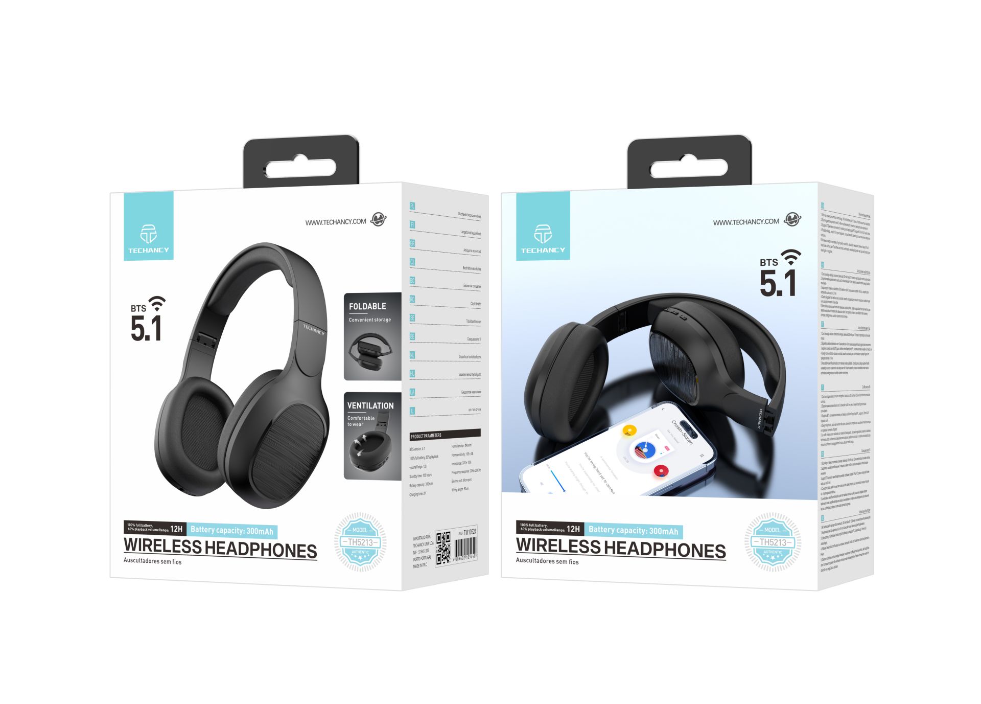 Y527 On-Ear Wireless Headphones With Bluetooth Technology, Lightweight, Comfortable Black