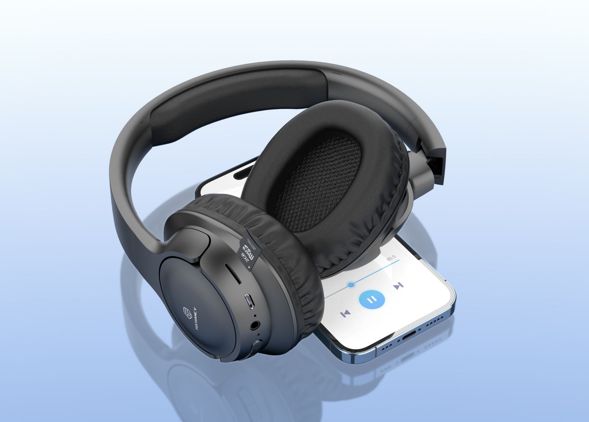 Y523 Cuffie On-Ear Wireless con tecnologia Bluetooth, leggere, confortevoli Nero Y523 Cuffie On-Ear Wireless con tecnologia Bluetooth, leggere, confortevoli Nero