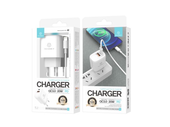 Wand-Ladegerät 20W Pd+Qc3.0 Typec-Lightning Pd Kabel Weiß Wand-Ladegerät 20W Pd+Qc3.0 Typec-Lightning Pd Kabel Weiß