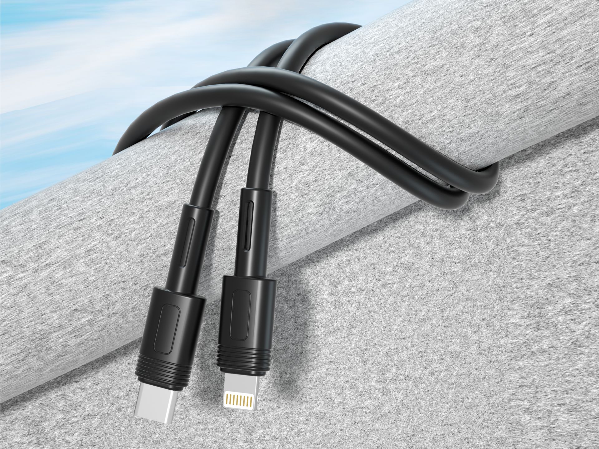 J27 Pd Flash Ladekabel Typ-C zu Lightning Kabel Schwarz 30W