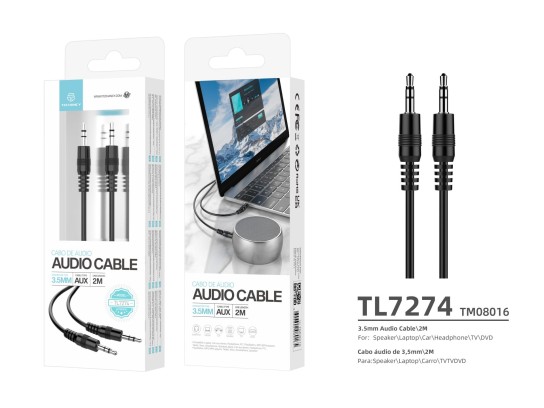 Audio Cable Pvc Od3.0 2M Black Audio Cable Pvc Od3.0 2M Black