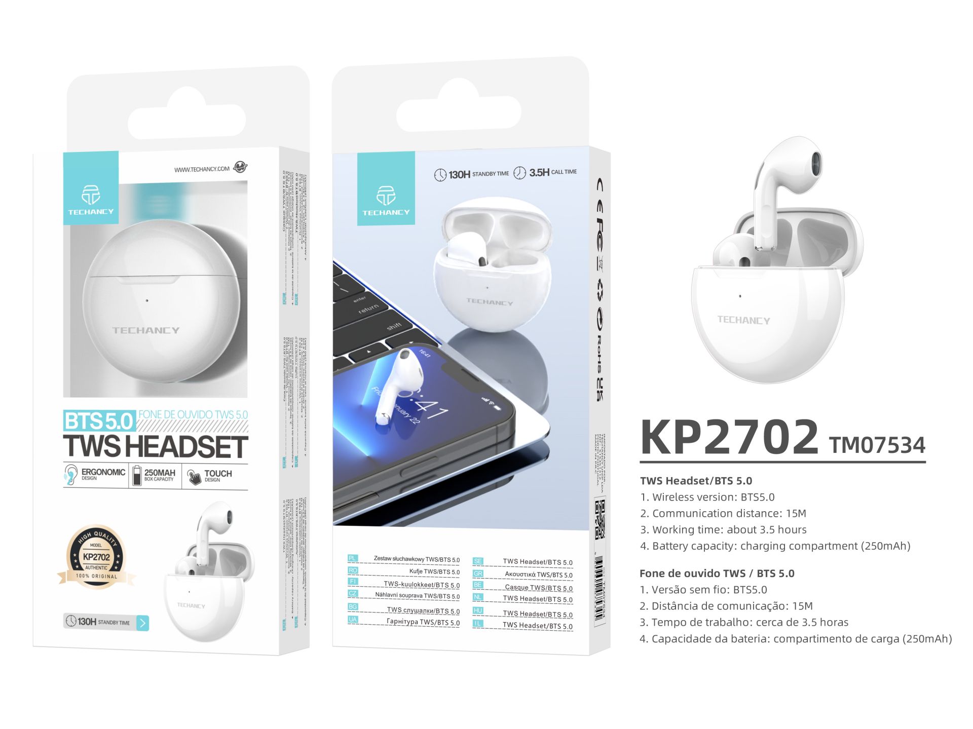 Auriculares Tws Branco Auriculares Tws Branco
